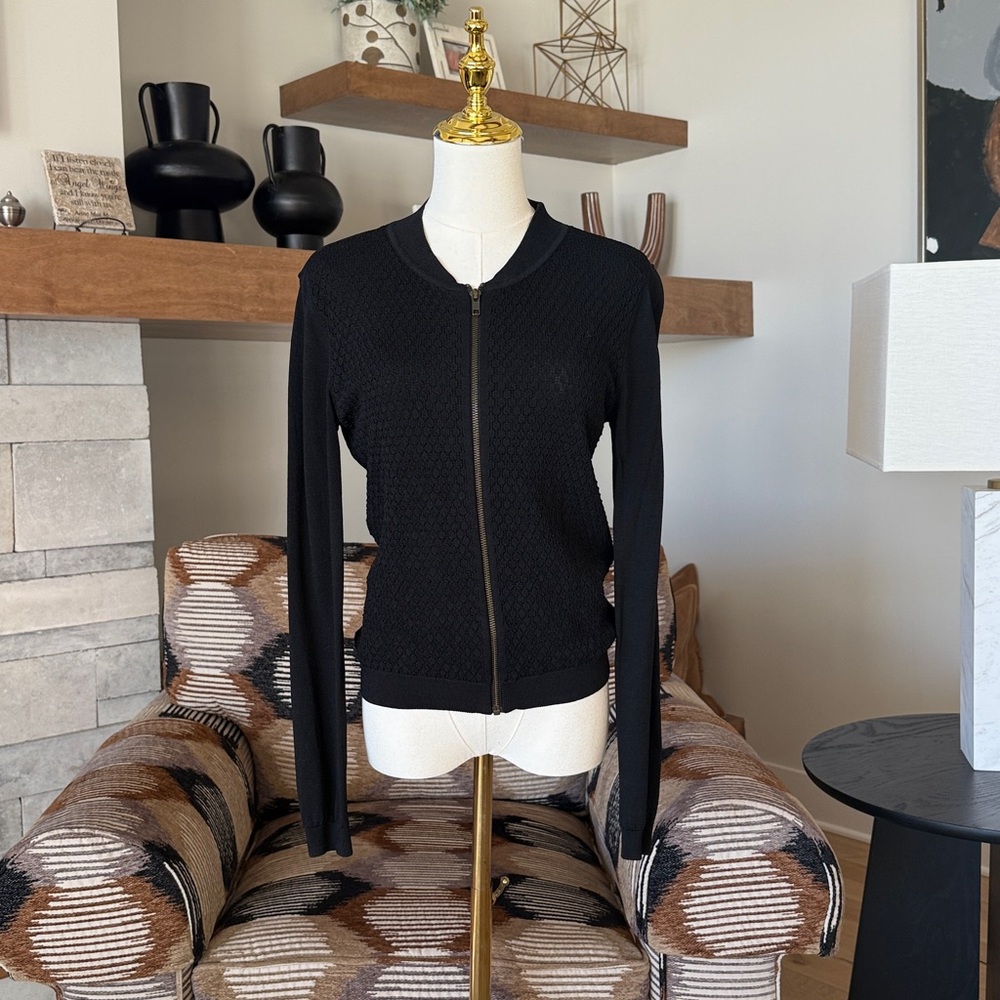 CAbi Textured Bomber Cardigan - Picture 2 of 9